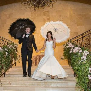 Grand entrance wedding reception