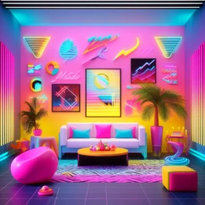 fluorescent décor 1980s